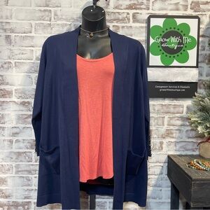 JM Collection Navy Cardigan NWT women’s plus size 2X